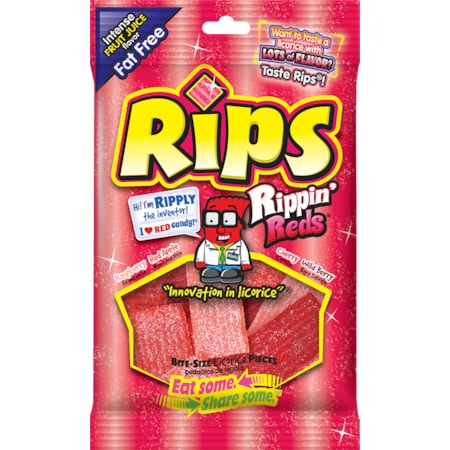 Rips Rips Bite-Size Rippin' Reds 4 oz. Peg Bag, PK12 37520